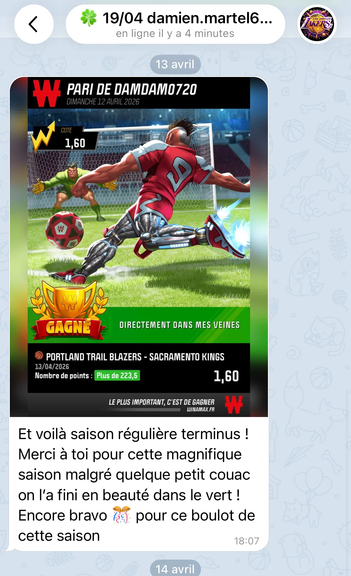 Ticket gagnant