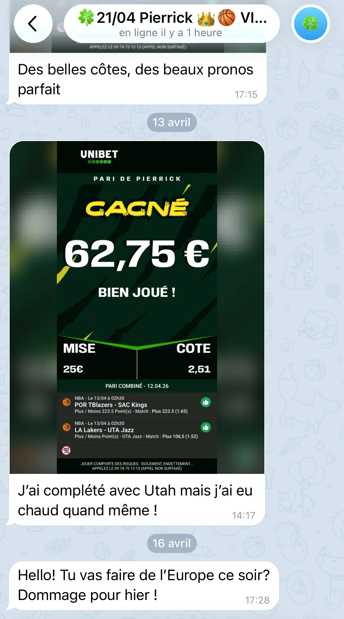 Ticket gagnant